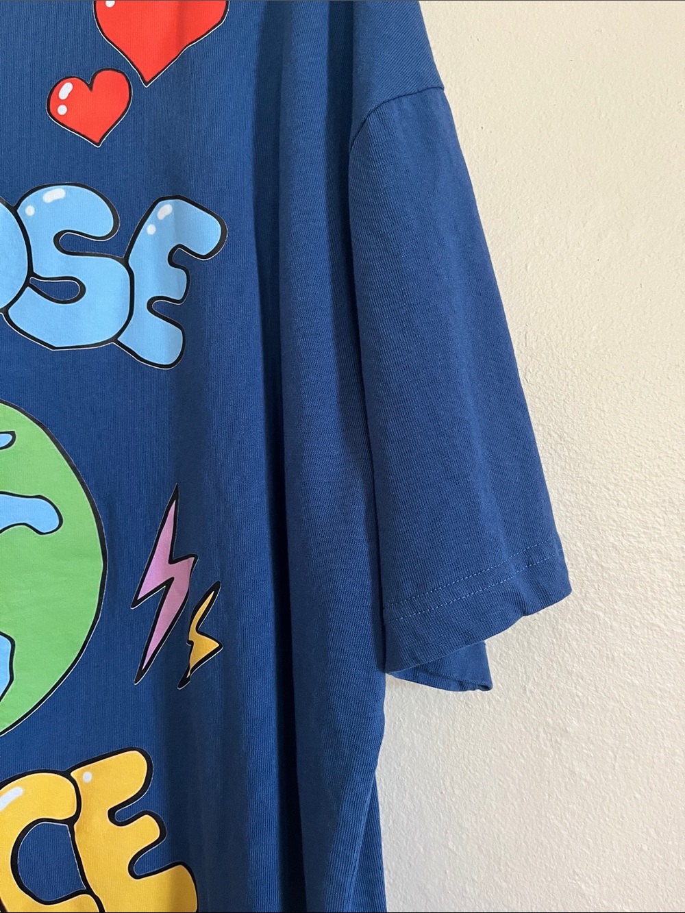 Live In Peace Graphic Tee - Blue - Picture 8 of 8